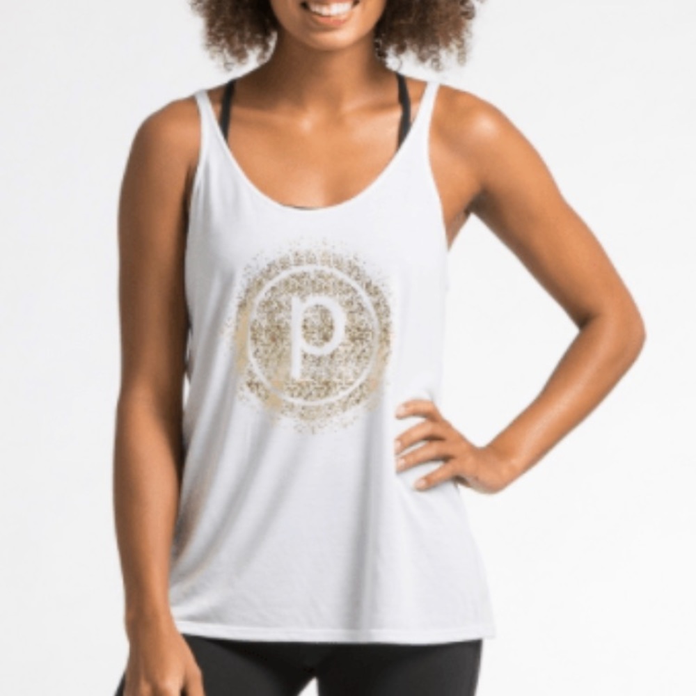Pure Barre Metallic Slouchy Tank